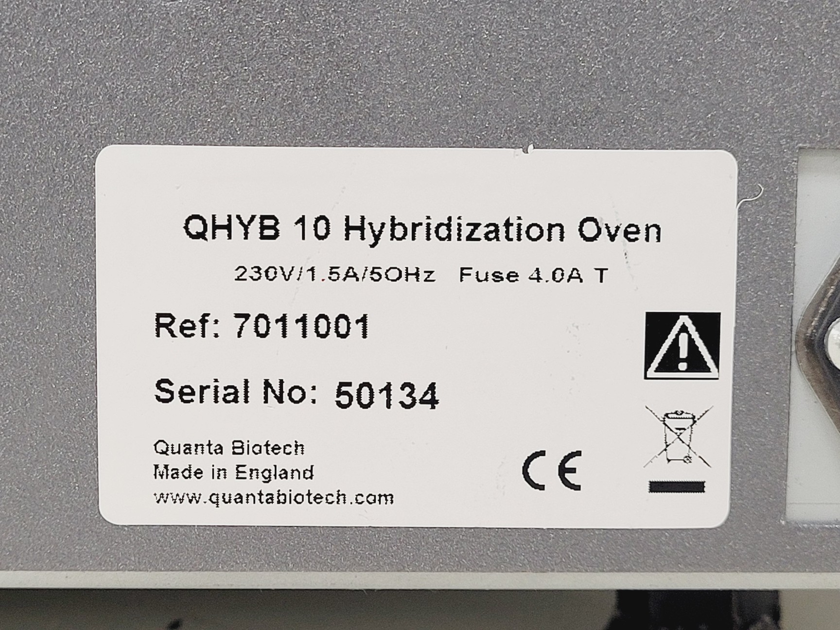 Image of Quanta Biotech QHYB 10 Hybridisation Oven Lab
