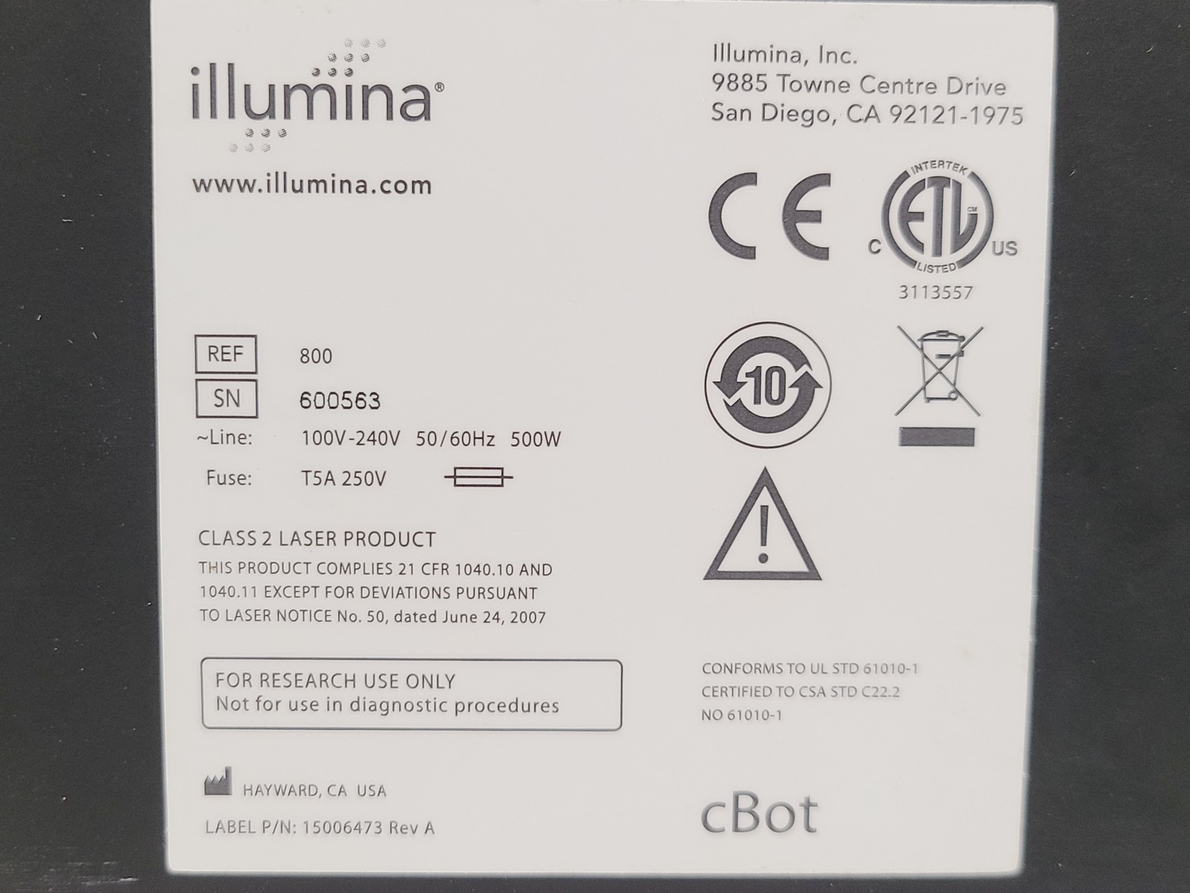 Image of Illumina cBot Fully Automated Cluster Generation for Illumina Sequencing NGS Lab