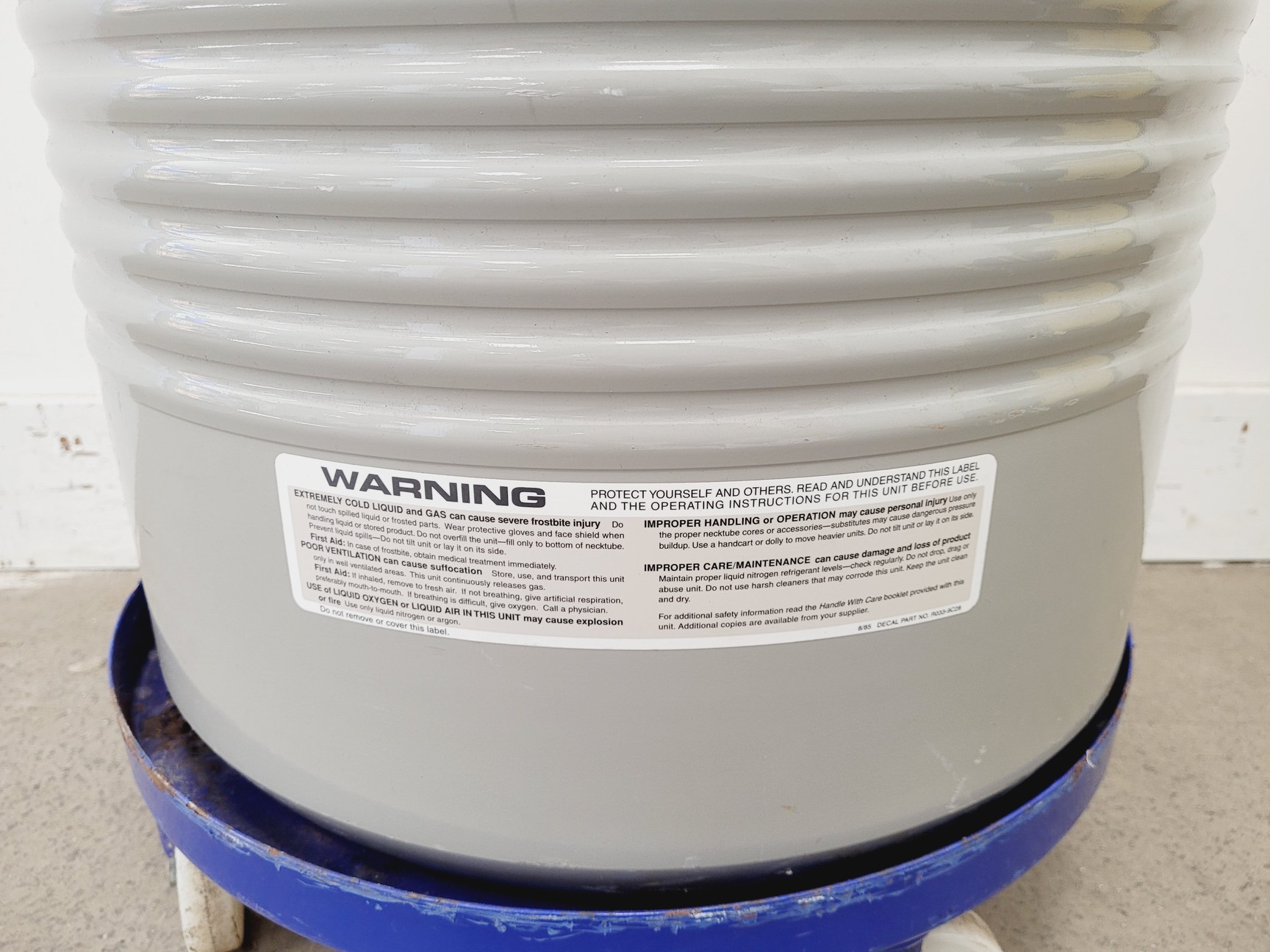 Image of Taylor Wharton LS750 Liquid Nitrogen Dewar Lab