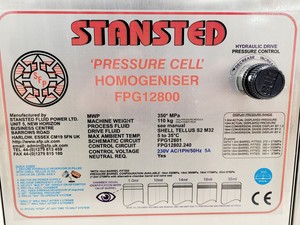 Thumbnail image of Stansted Fluid Power FPG12800 Pressure Cell Homogeniser 10ml Lab