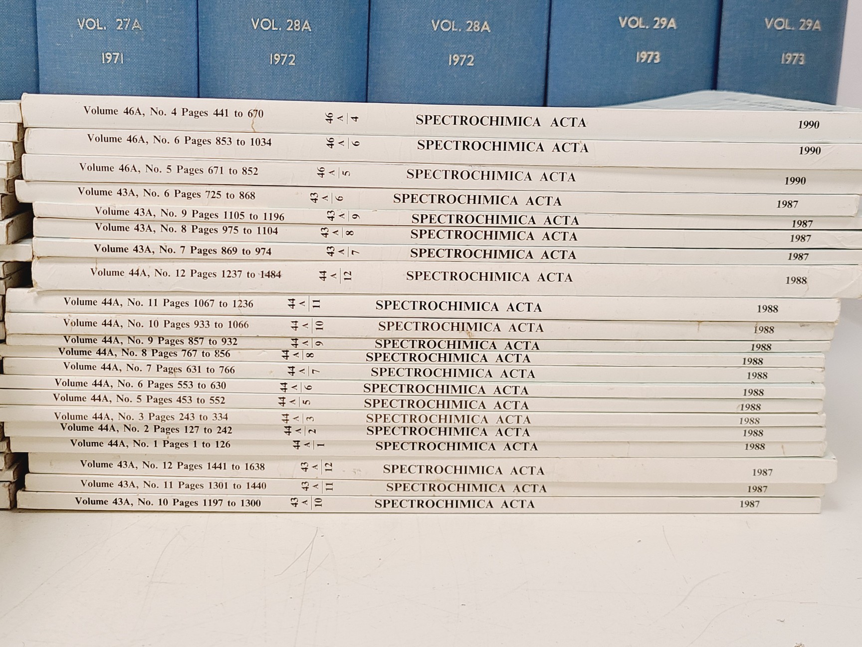 Image of Job Lot of Spectrochimica Acta Books & Manuals 