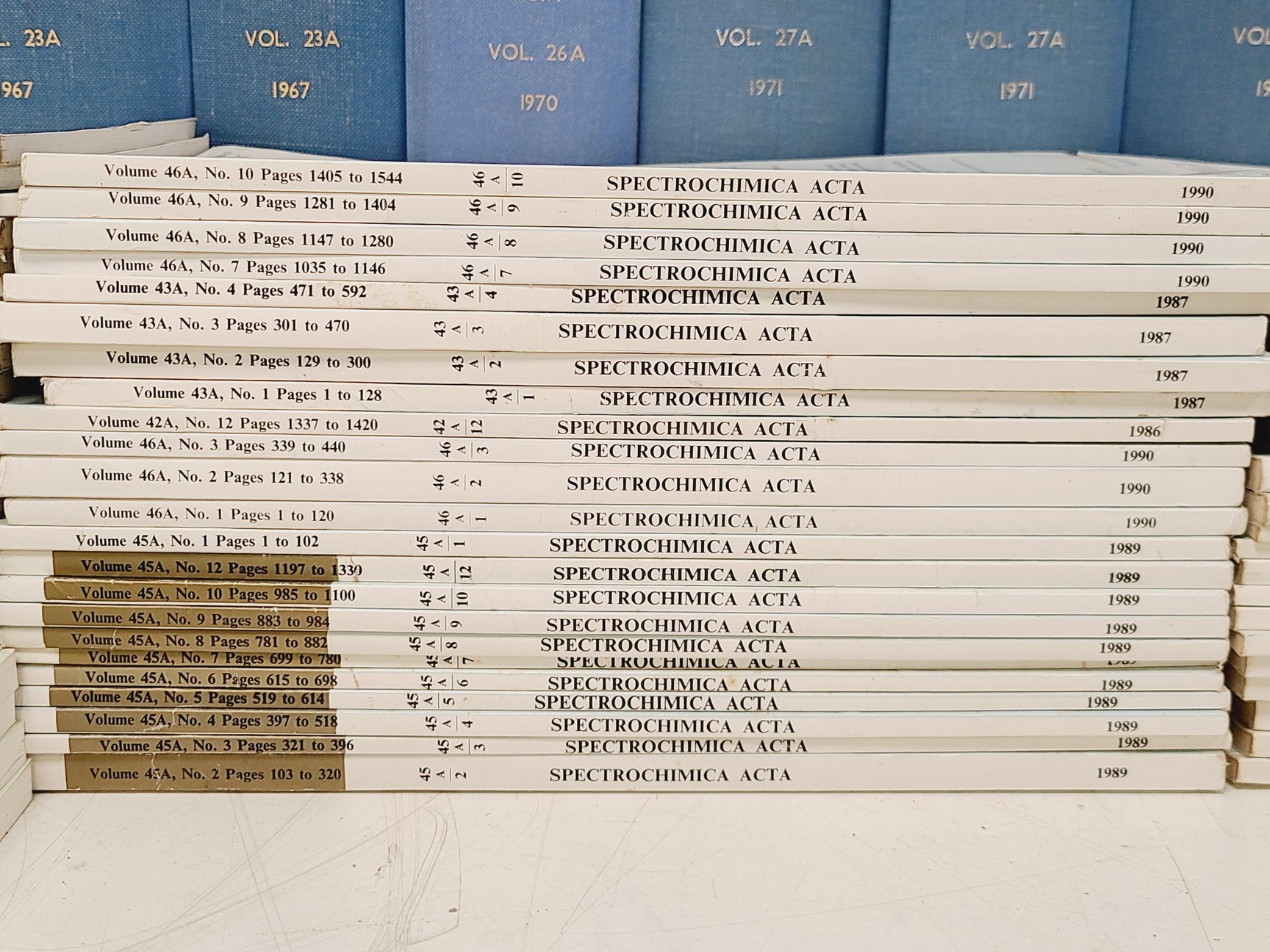 Image of Job Lot of Spectrochimica Acta Books & Manuals 