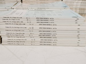Thumbnail image of Job Lot of Spectrochimica Acta Books & Manuals 