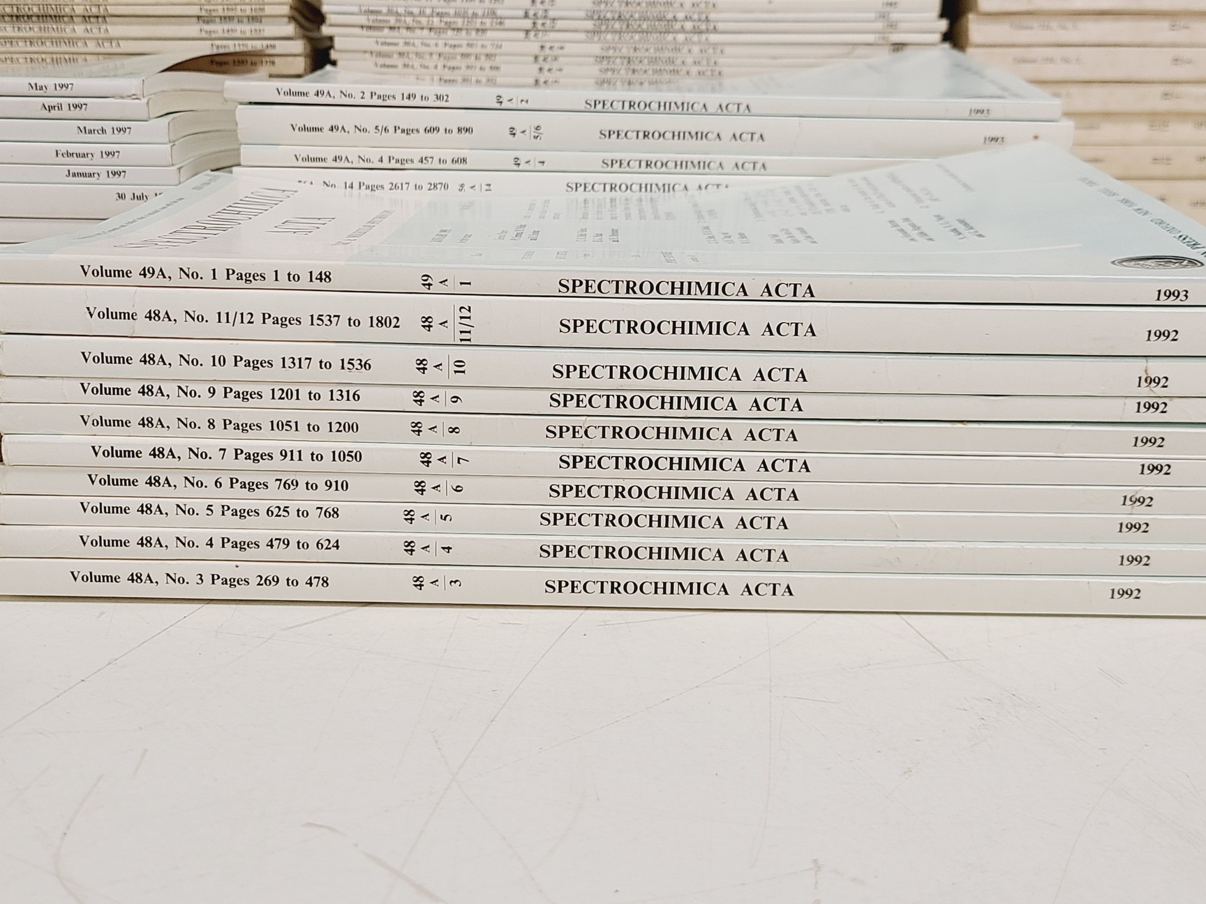 Image of Job Lot of Spectrochimica Acta Books & Manuals 