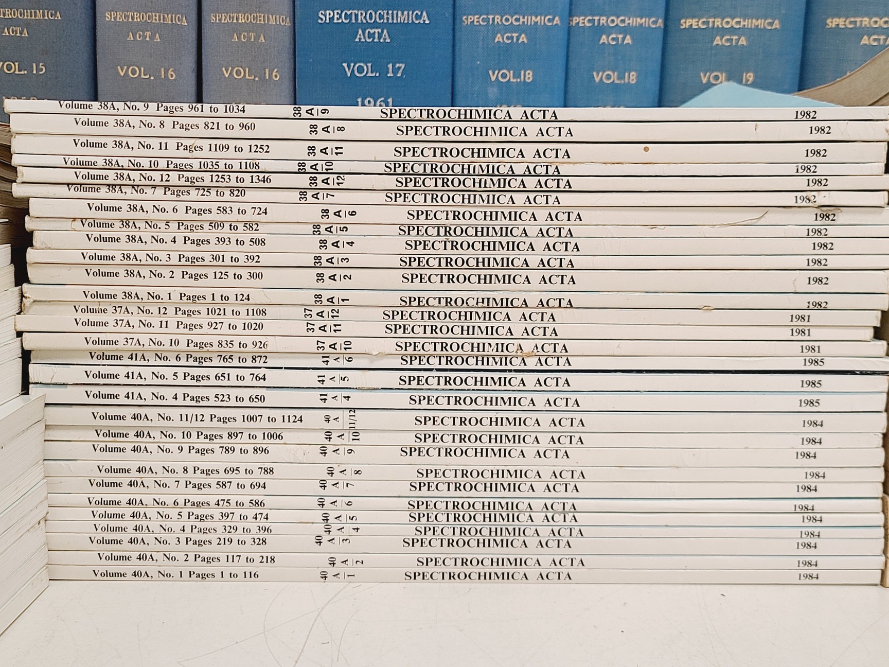 Image of Job Lot of Spectrochimica Acta Books & Manuals 