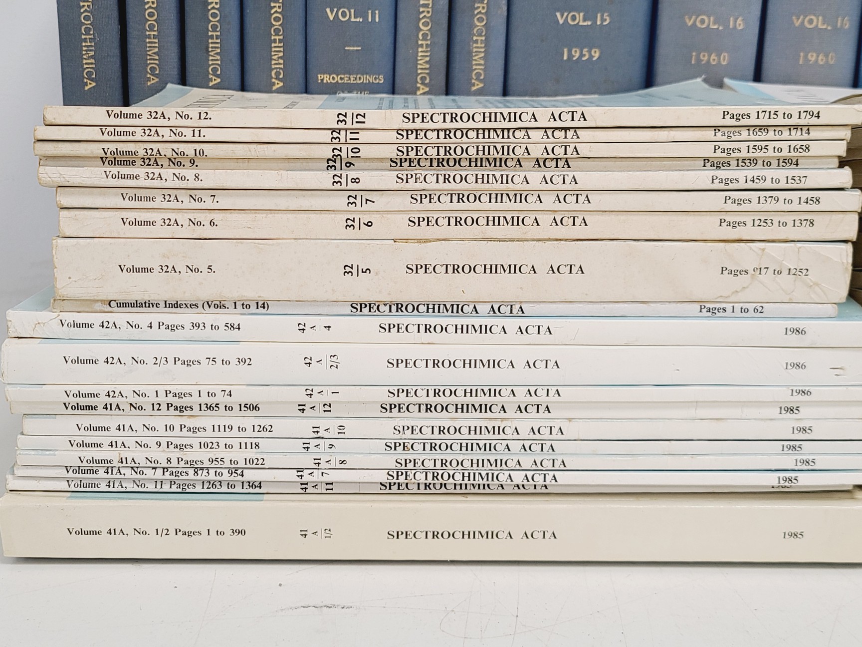 Image of Job Lot of Spectrochimica Acta Books & Manuals 