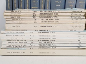 Thumbnail image of Job Lot of Spectrochimica Acta Books & Manuals 