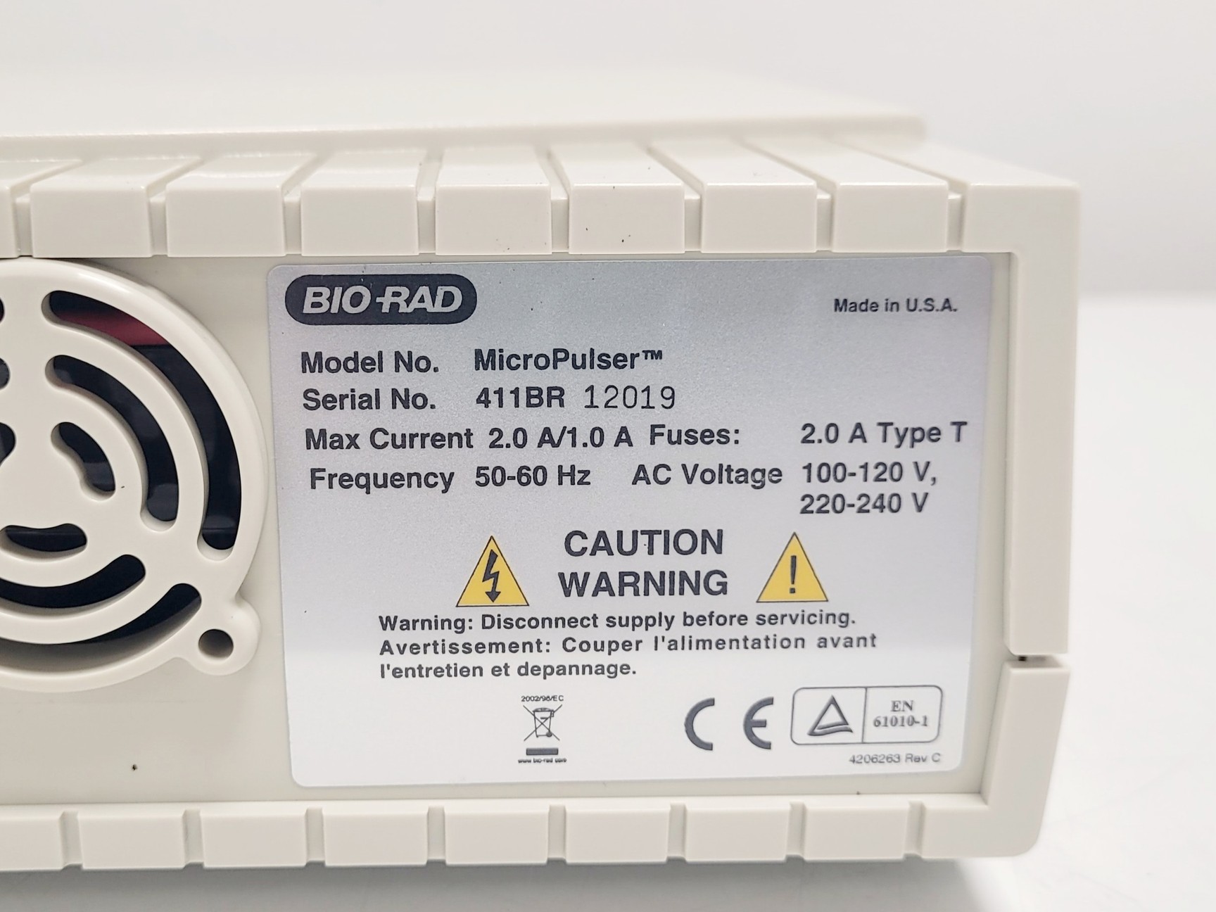 Image of Bio-Rad MicroPulser Electroporation Unit Lab