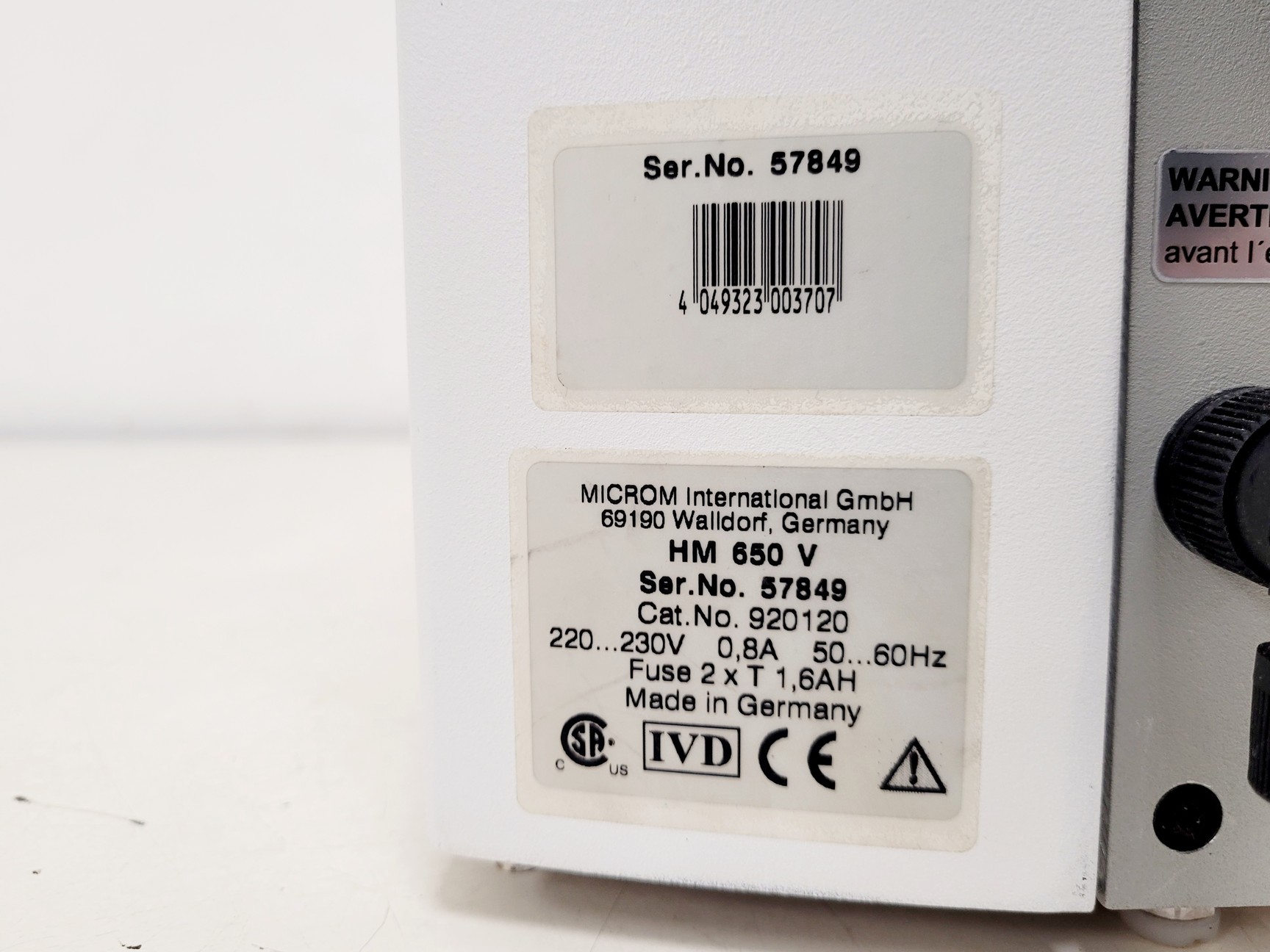 Image of Thermo Scientific HM 650V Microm Microtome