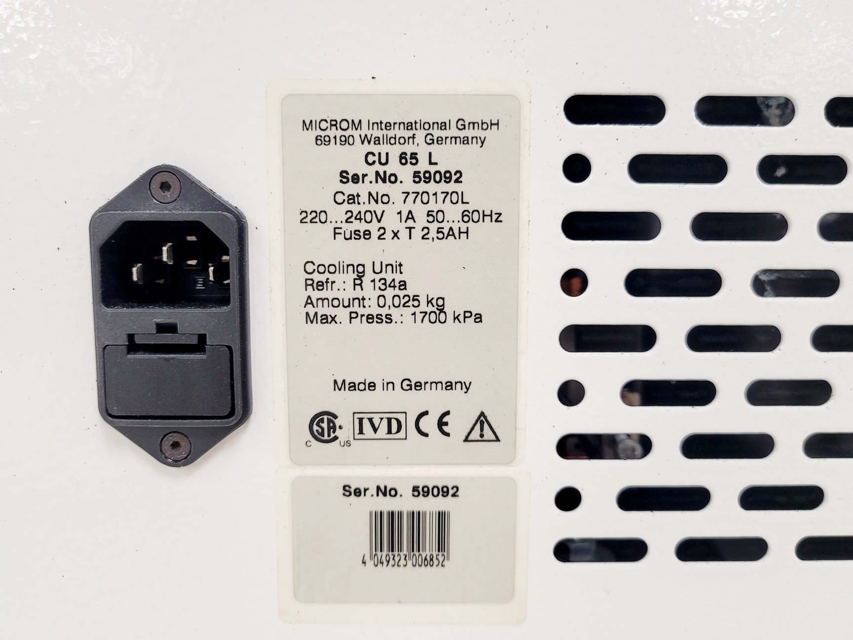 Image of Thermo Scientific Microm CU 65 Cooling Unit Lab