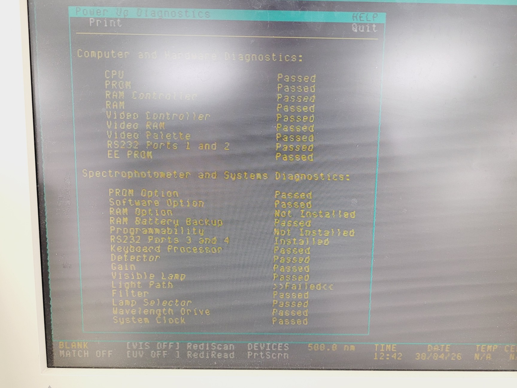 Image of Beckman DU 650 Spectrophotometer Lab