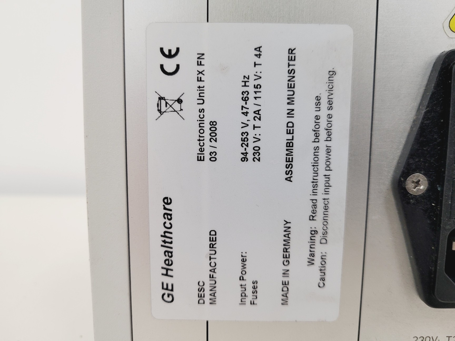 Image of GE Healthcare Electrontics Unit FX FN Lab