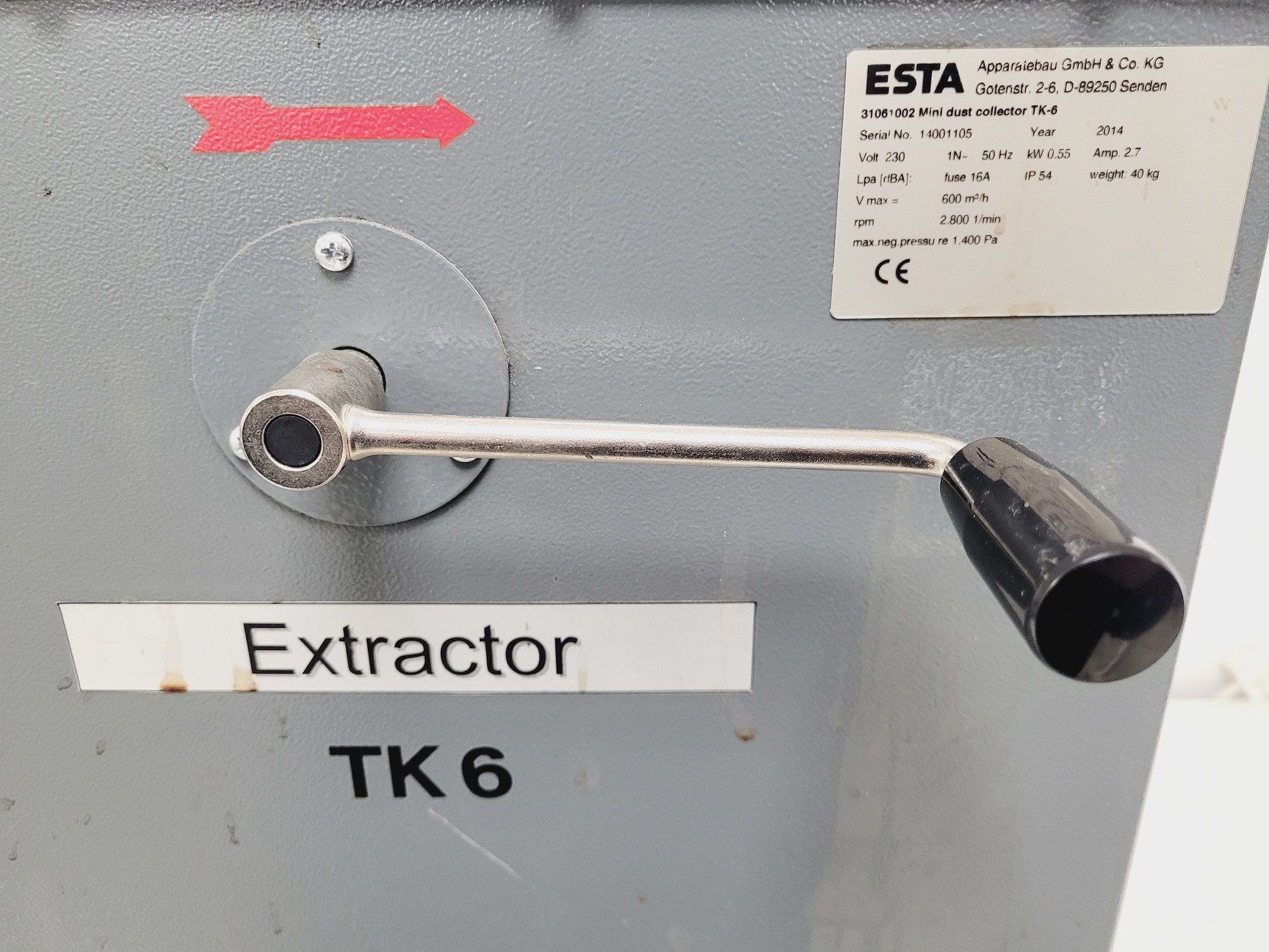 Image of ESTA TK 6 Mini Dust Extractor Unit 