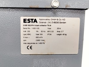 Thumbnail image of ESTA TK 6 Mini Dust Extractor Unit 