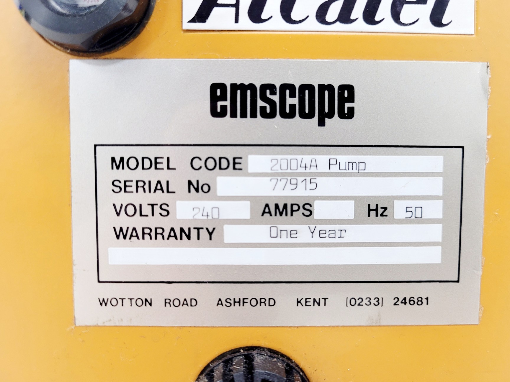 Image of Emscope Sputter Coater SC500 System w/ Emscope 20004A Pump Lab