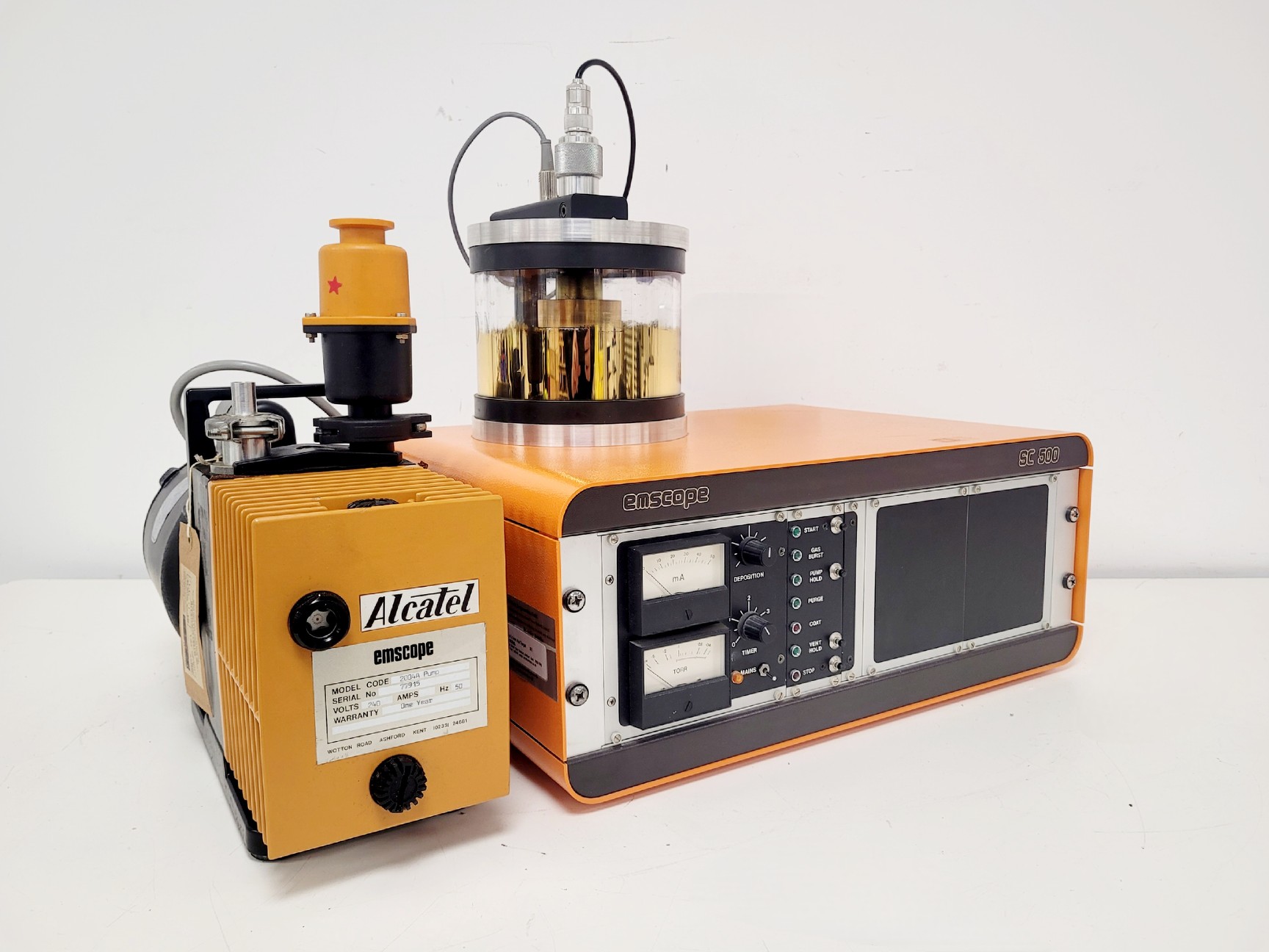 Image of Emscope Sputter Coater SC500 System w/ Emscope 20004A Pump Lab