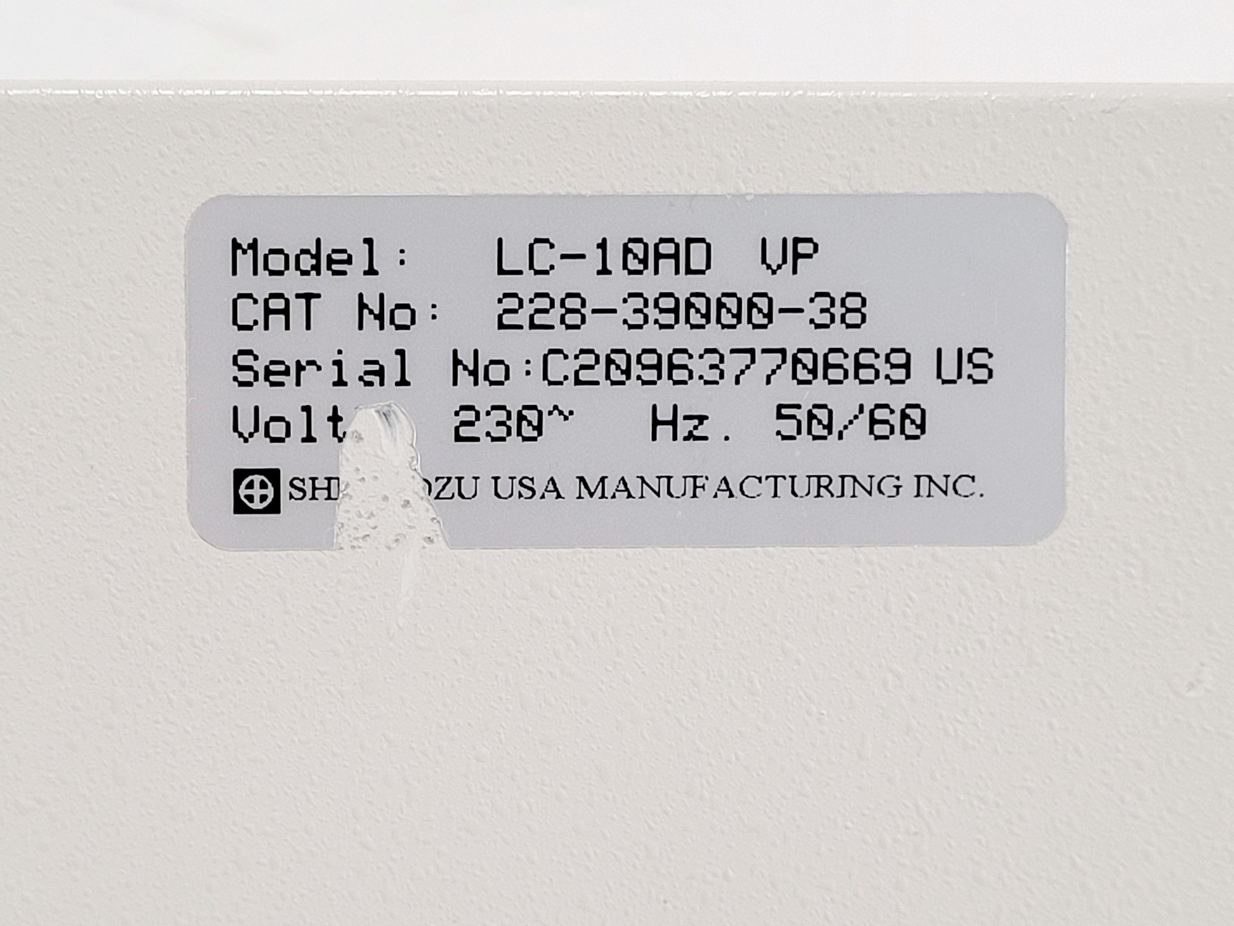 Image of Shimadzu LC-10AD VP HPLC Pump Lab