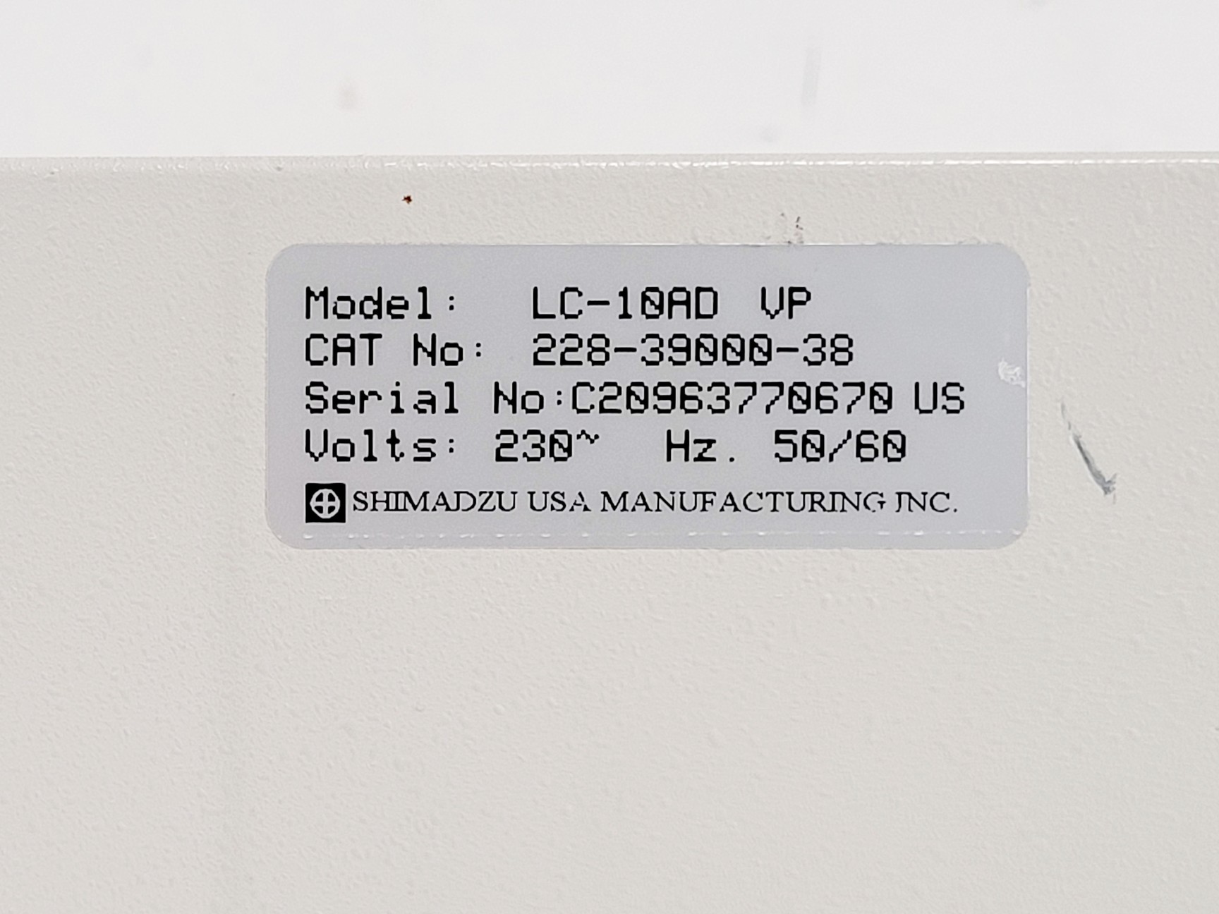 Image of Shimadzu LC-10AD VP HPLC Pump Chromatography Lab
