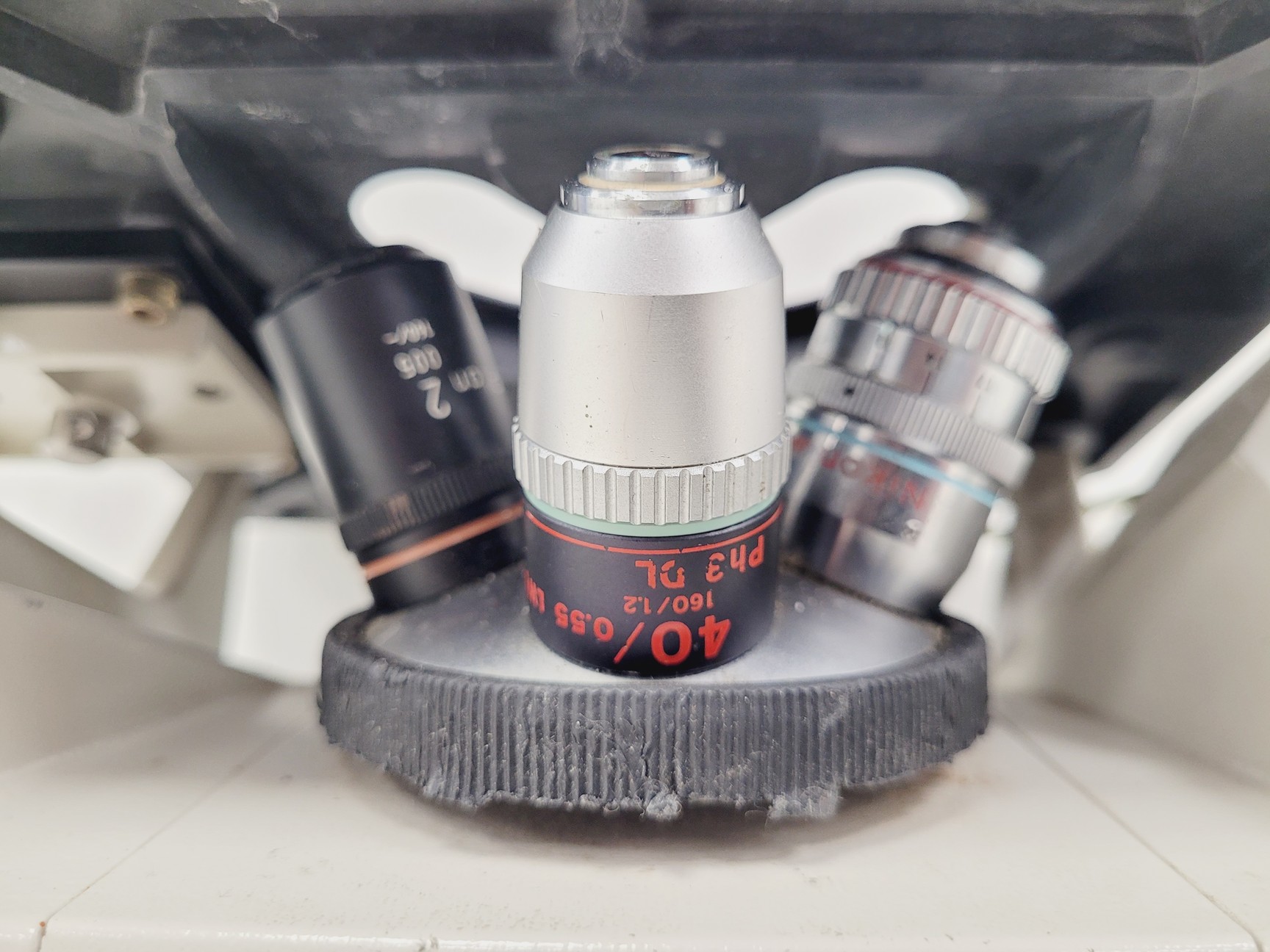 Image of Nikon TMS Inverted Microscope w/ 3 x Objectives Ph3, Flour Lab