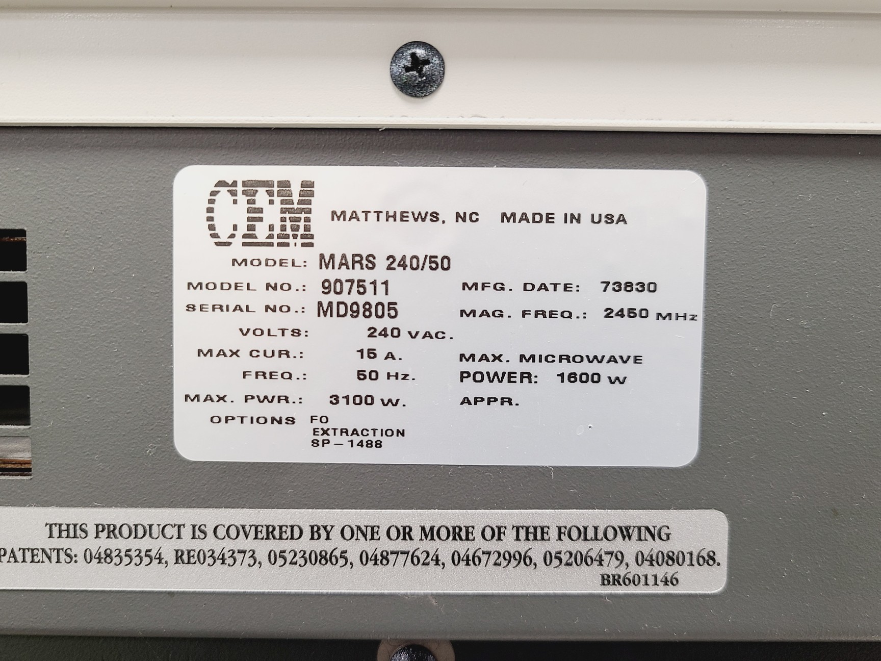 Image of CEM MARS 240/50 Microwave Synthesizer Lab