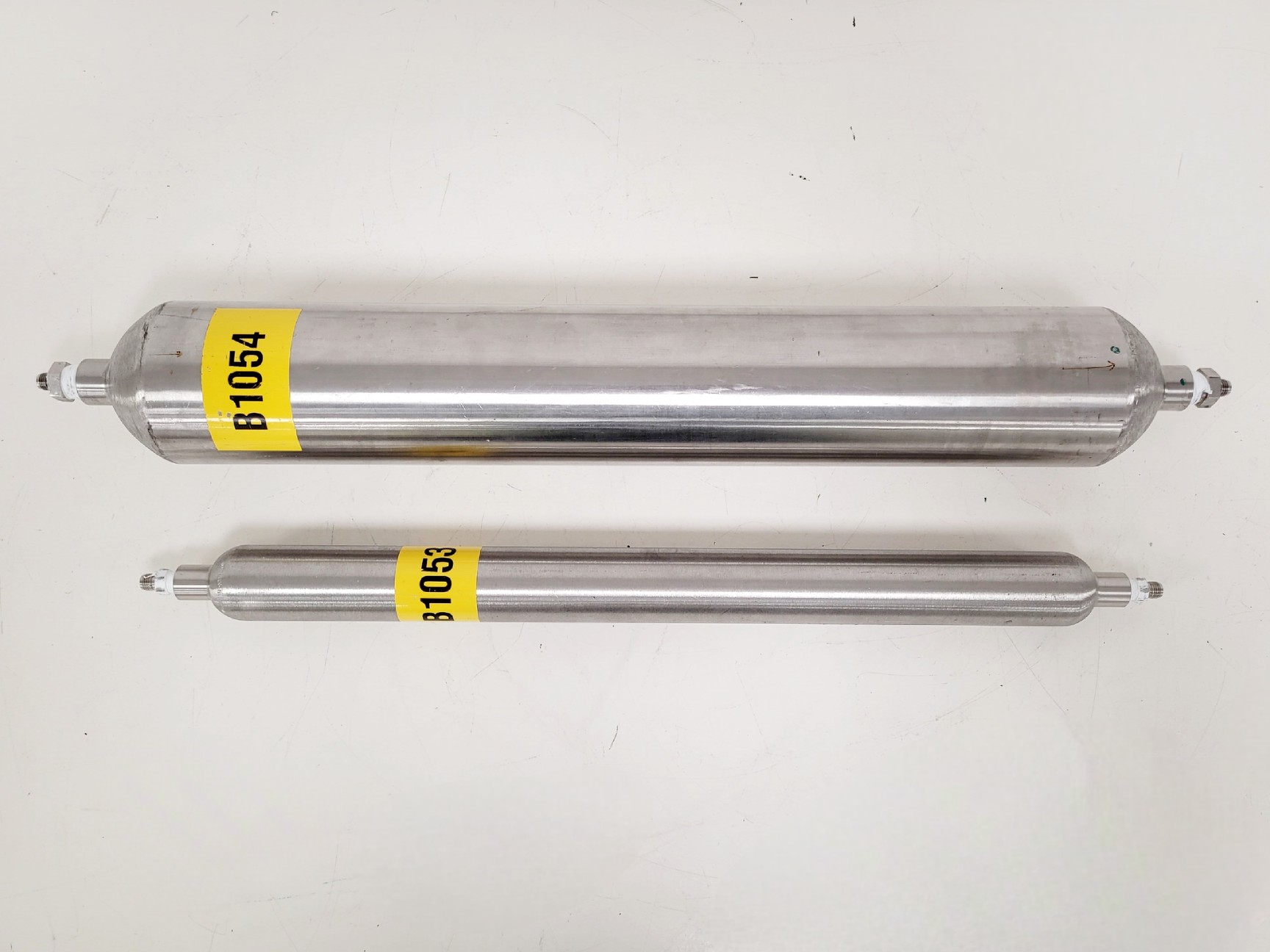 Image of 2 x Swagelok Stainless Steel Double Ended DOT-Compliant Sample Cylinders