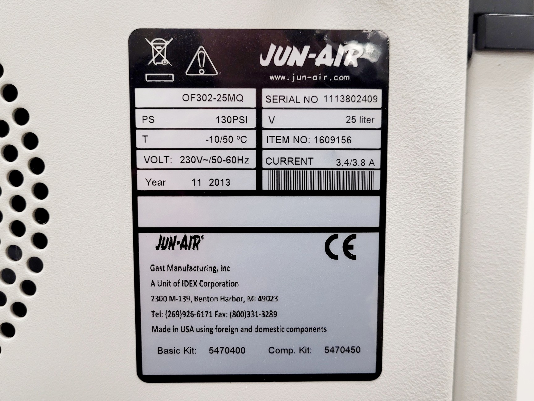 Image of Jun-Air OF302-25MQ Air Compressor Lab