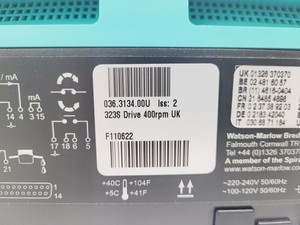 Thumbnail image of Watson Marlow 323S Peristaltic Pump w/ Pump Head Assembly Lab