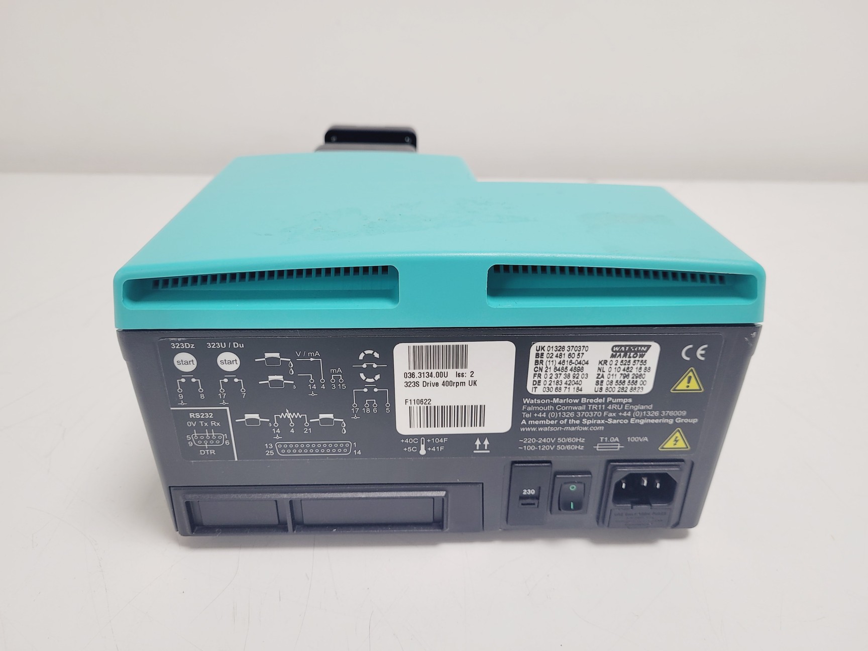 Image of Watson Marlow 323S Peristaltic Pump w/ Pump Head Assembly Lab