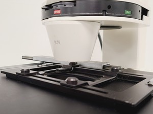 Thumbnail image of Zeiss Axiovert 135 Inverted Microscope w/ 10x, 40x & 100x Objectives Lab