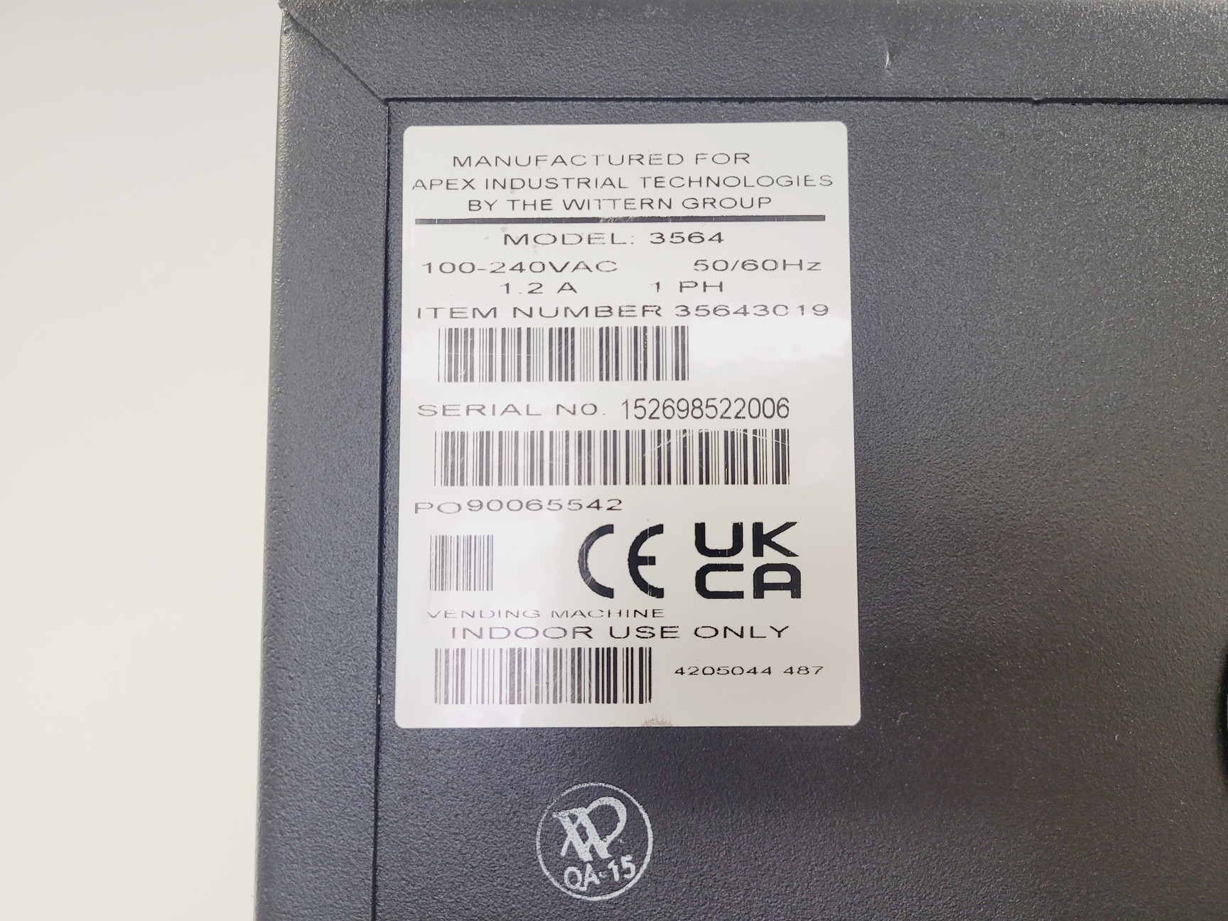 Image of Apex Industrial Technologies Model 3564 Smart Locker - Black
