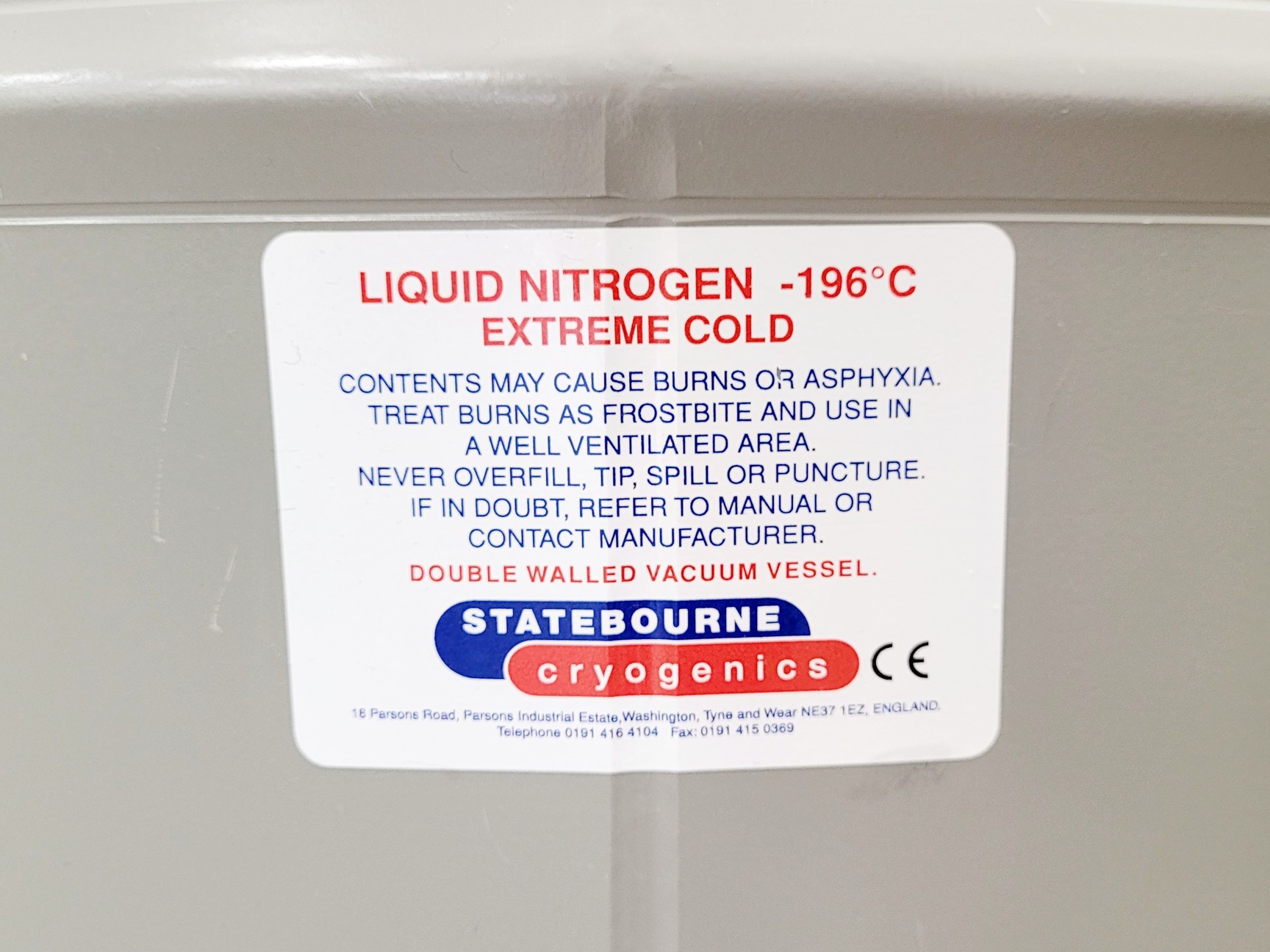 Image of Statebourne Biorack 6000 160L Liquid Nitrogen Dewar