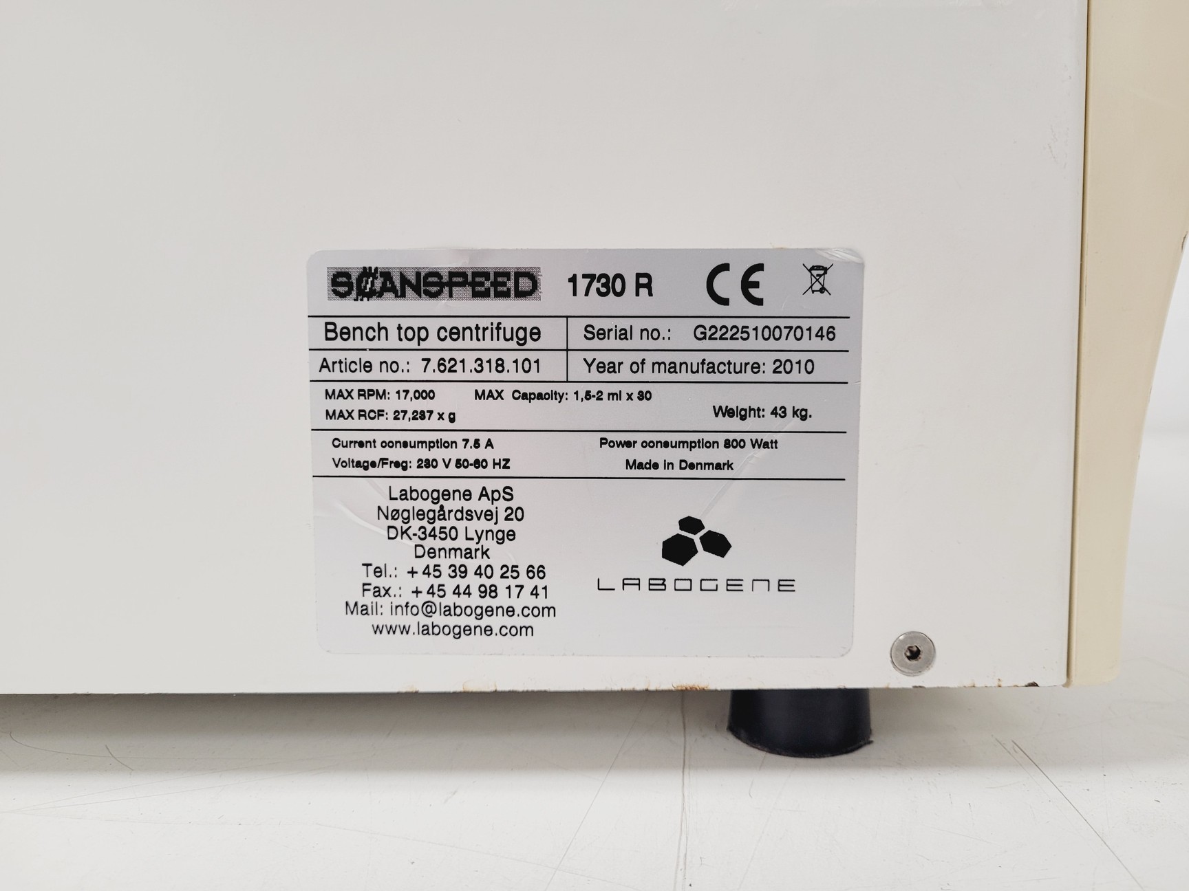 Image of Scanspeed 1730R Benchtop Centrifuge