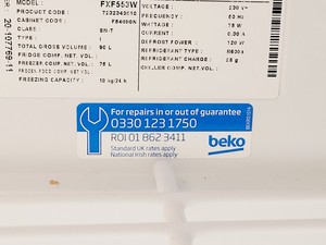 Thumbnail image of Beko FXF553W Freezer
