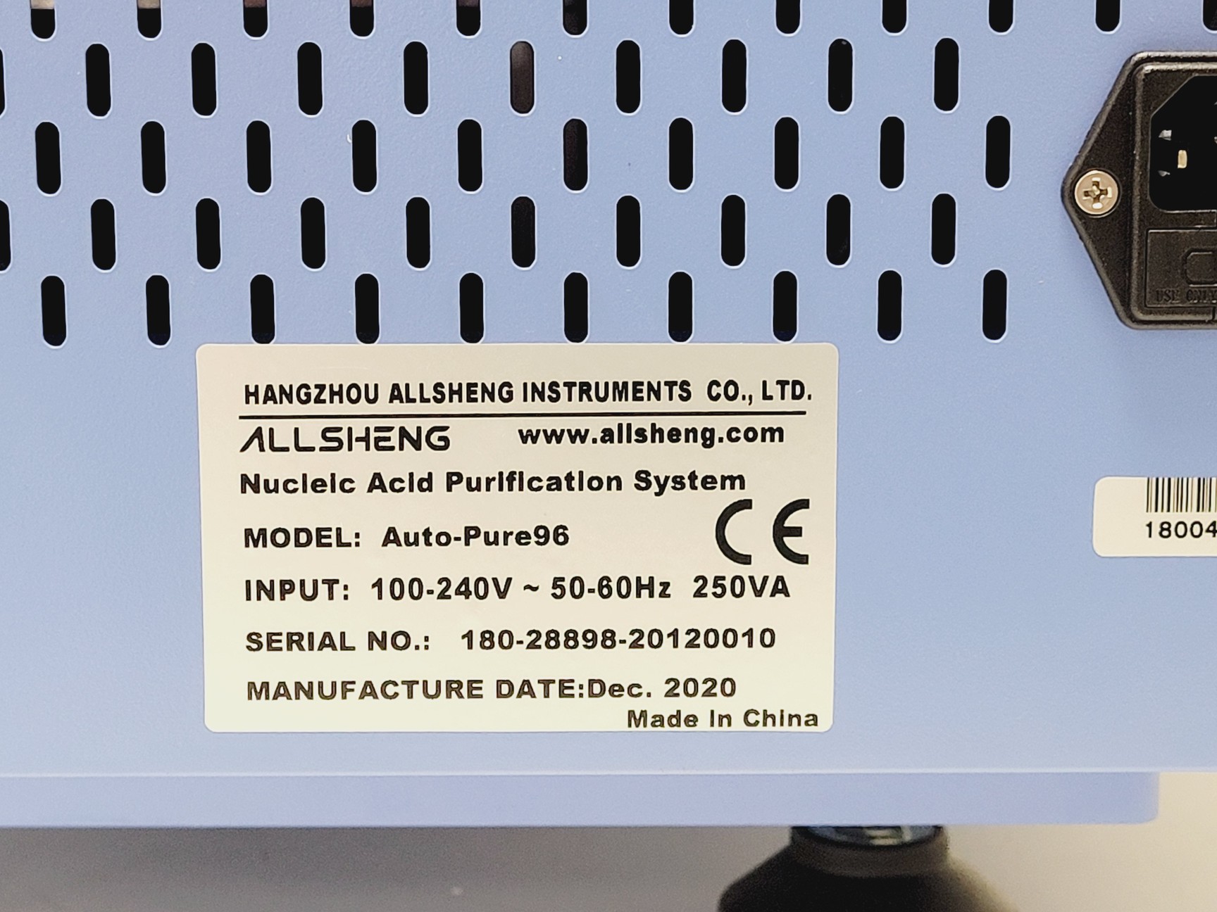 Image of Allsheng Auto-Pure 96 Nucleic Acid Purification System Lab