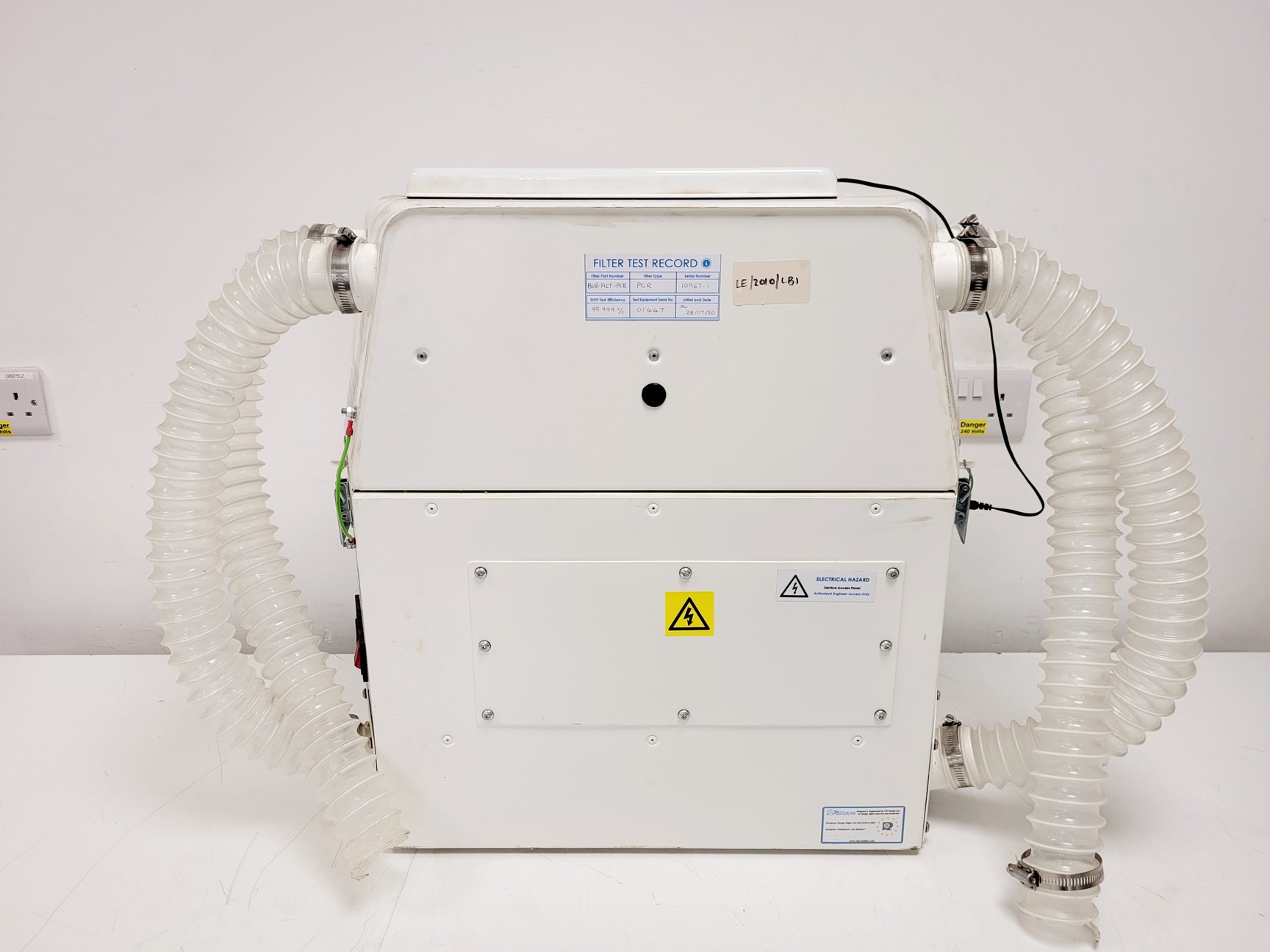 Image of Lab Bubble Sample Protection PCR Bubble BUB-PCR-SA-RED w/ Fan Unit