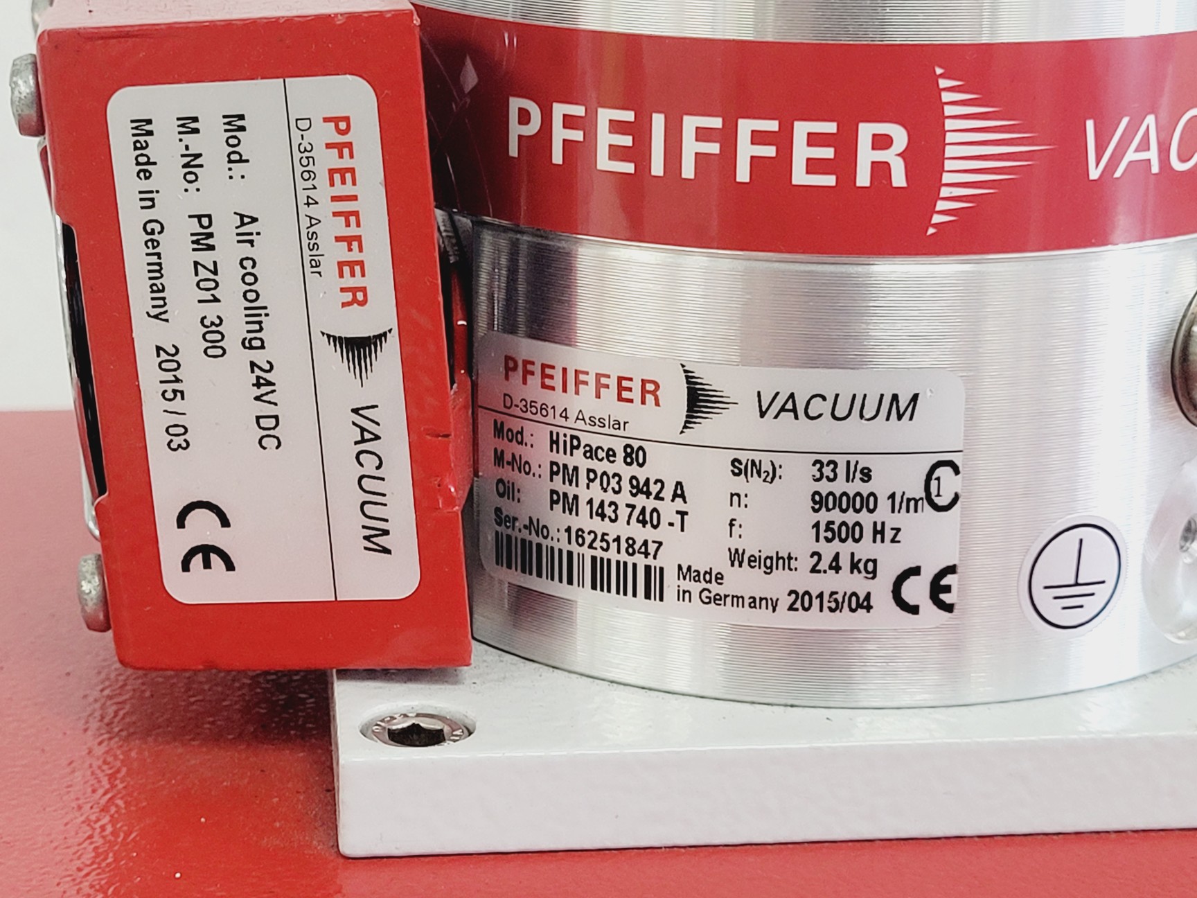 Image of Pfieffer Vaccum HiCube 80 Eco Turbomolecular Pumps (TMP)