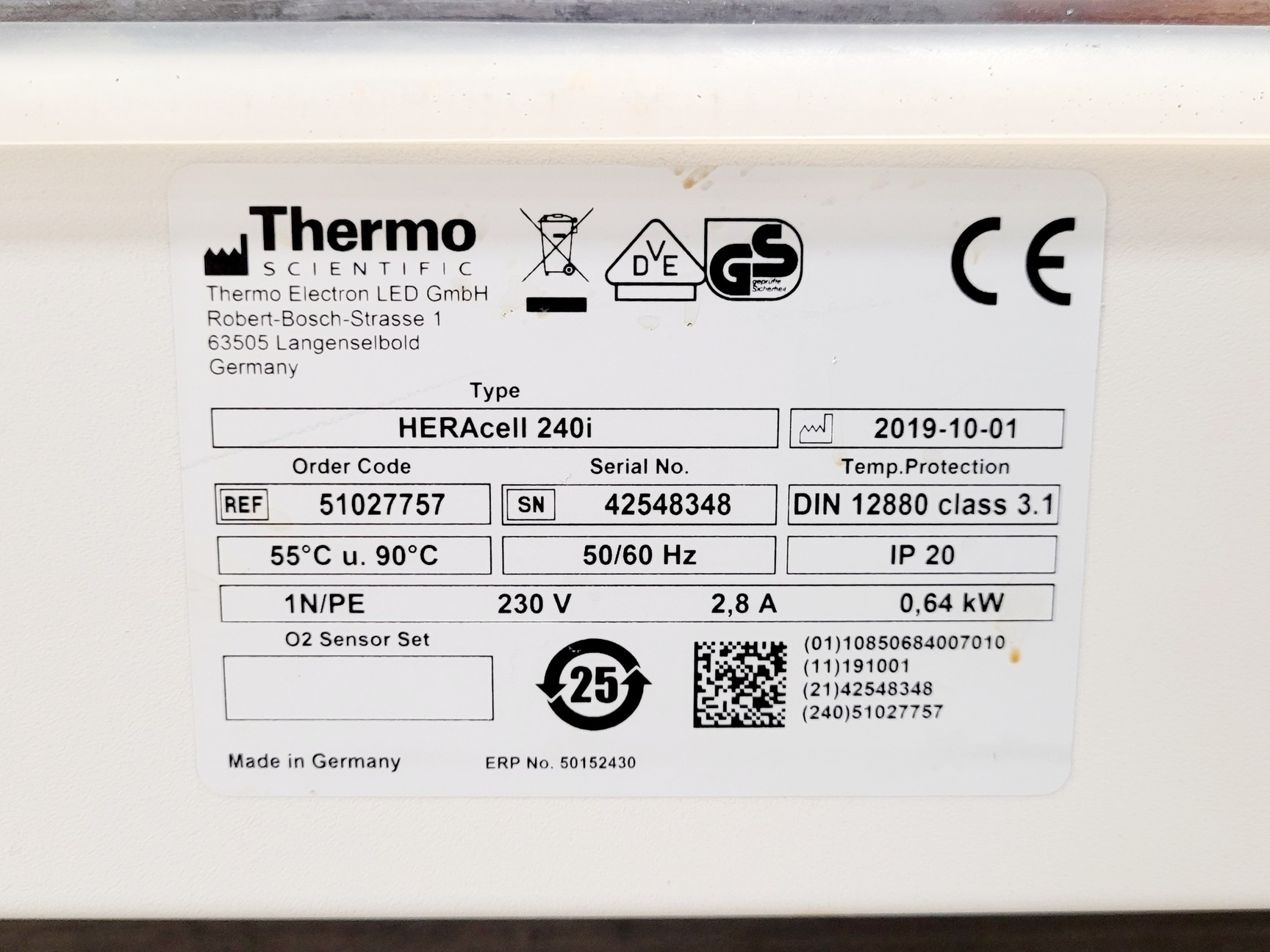 Image of Thermo Scientific HERACell 240i CO2 Incubator Lab