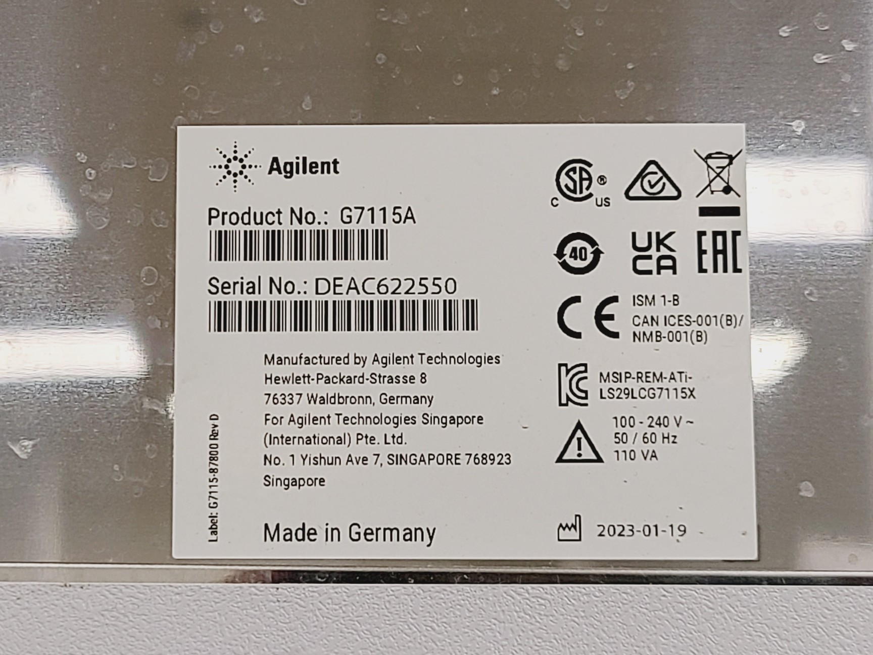 Image of Agilent 1260 Infinity II HPLC System, G7111A, G7167A, G7116A, G7115A Lab