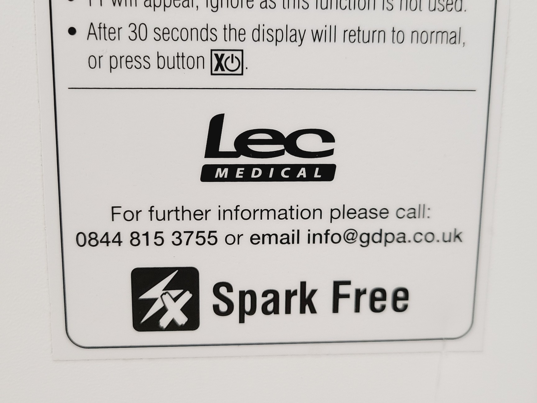 Image of Lec Medical Laboratory Refrigerator Model LR307C