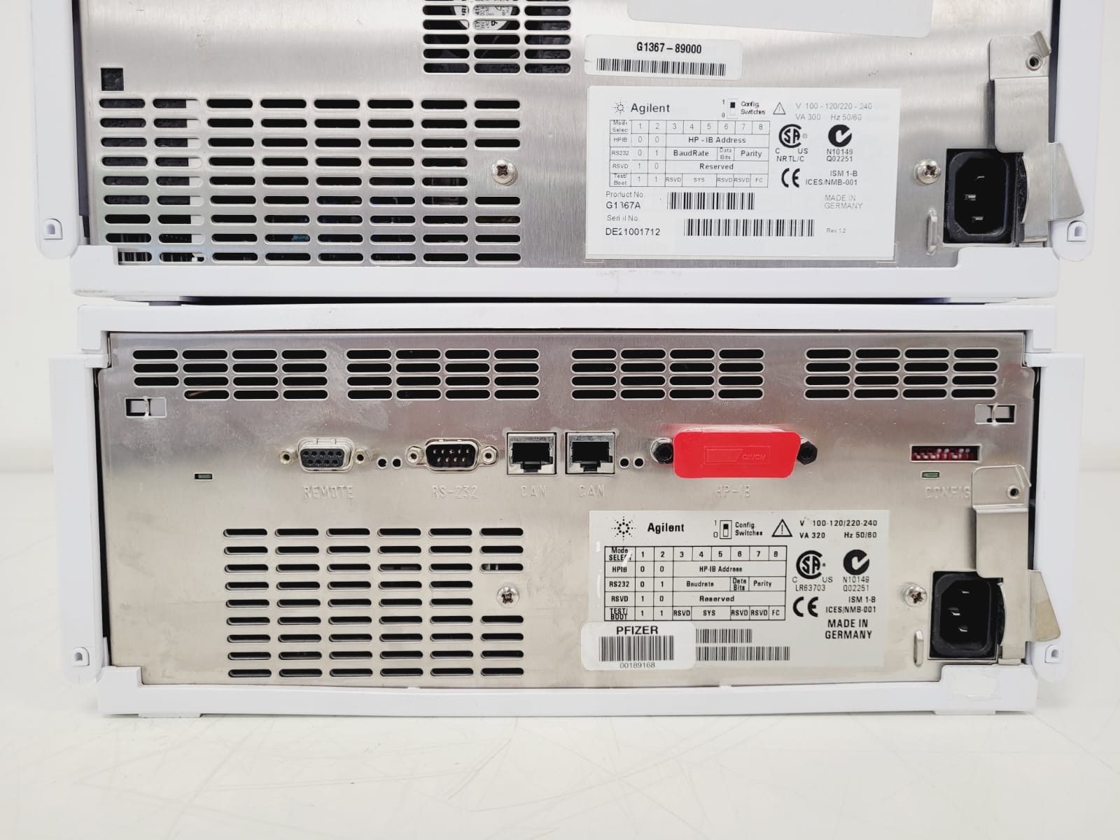 Image of Agilent 1200 Series HPLC System G1316B, G1367A, G1311-89010 & G1322A Lab