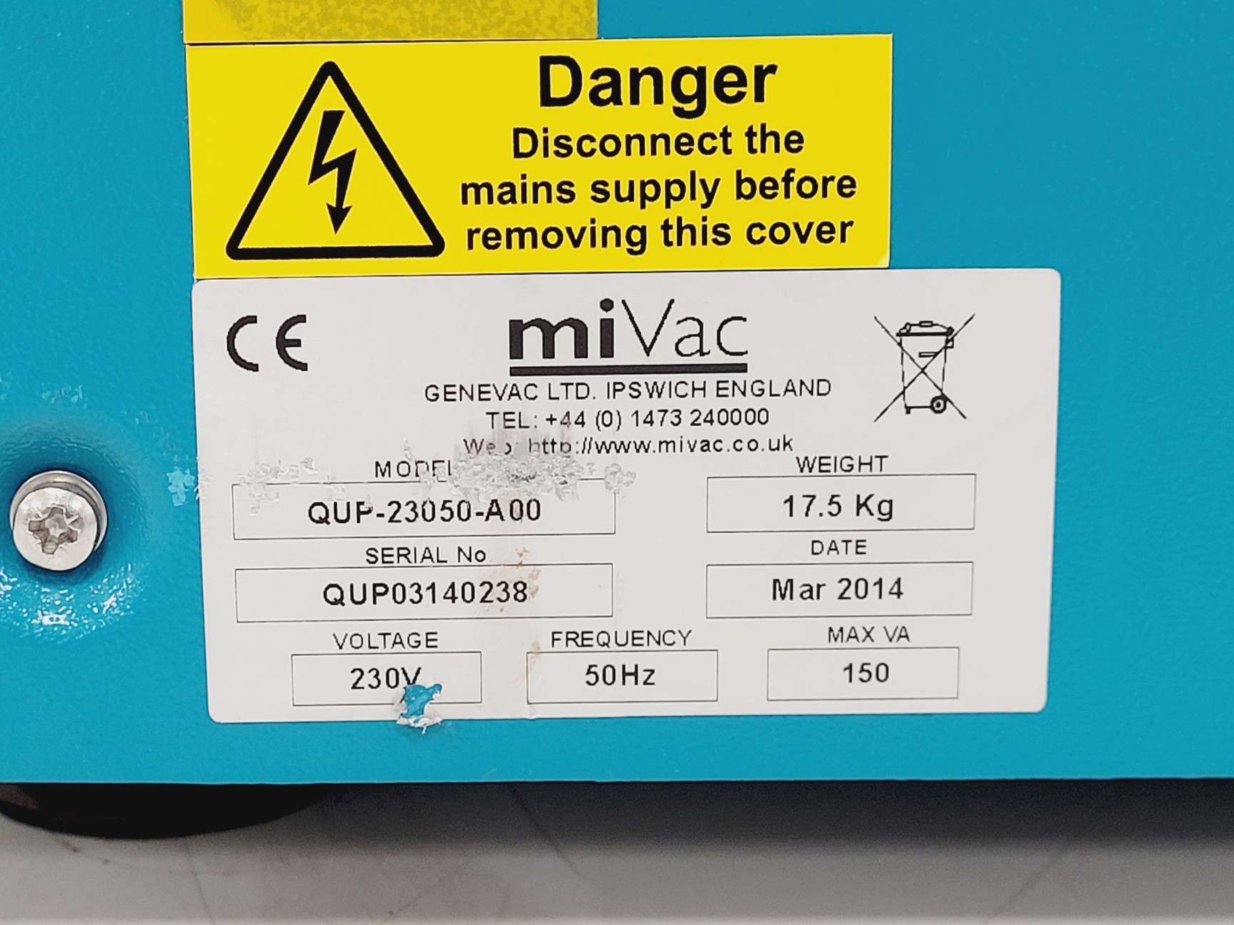 Image of GeneVac MiVac Quattro Concentrator & Pump System Lab