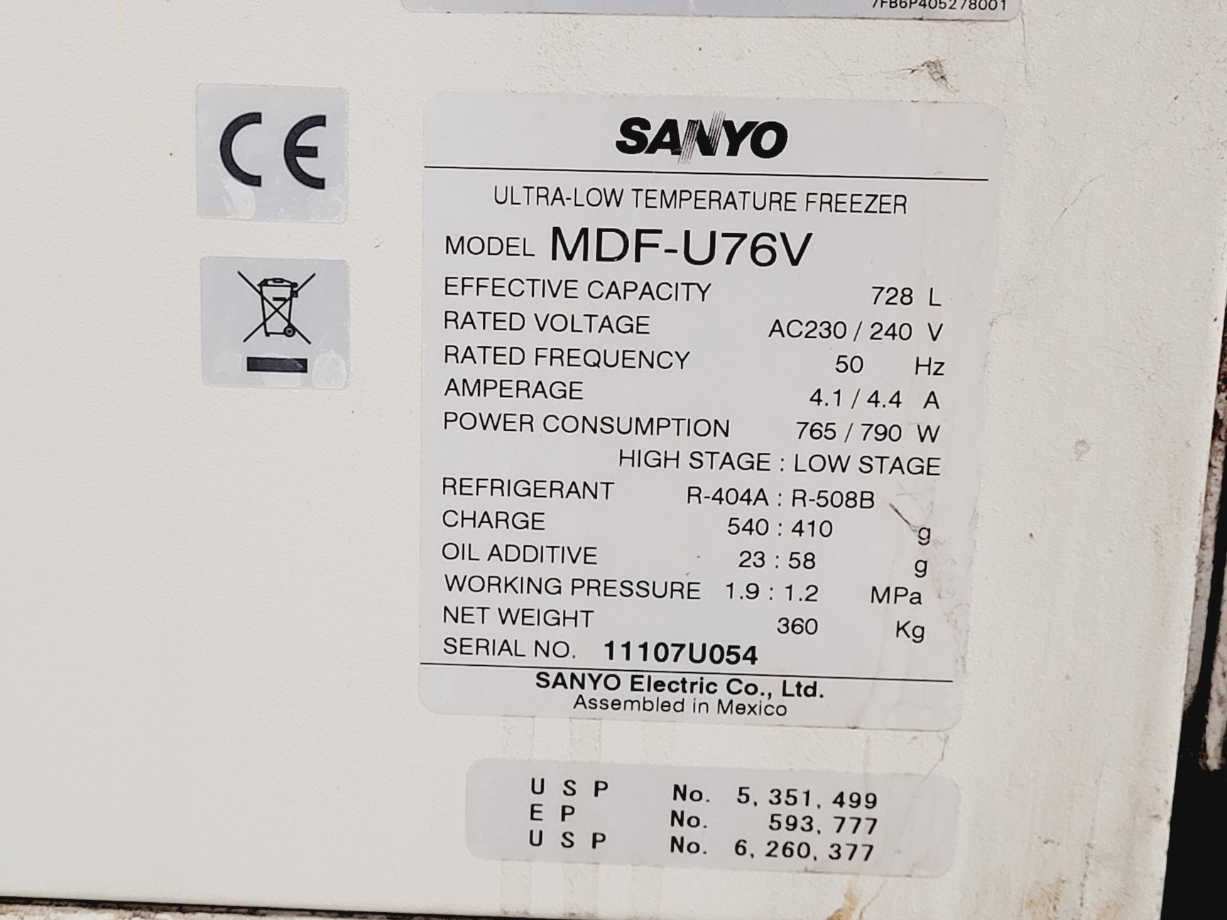 Image of Sanyo MDF-U76V Ultra Low Temp Freezer