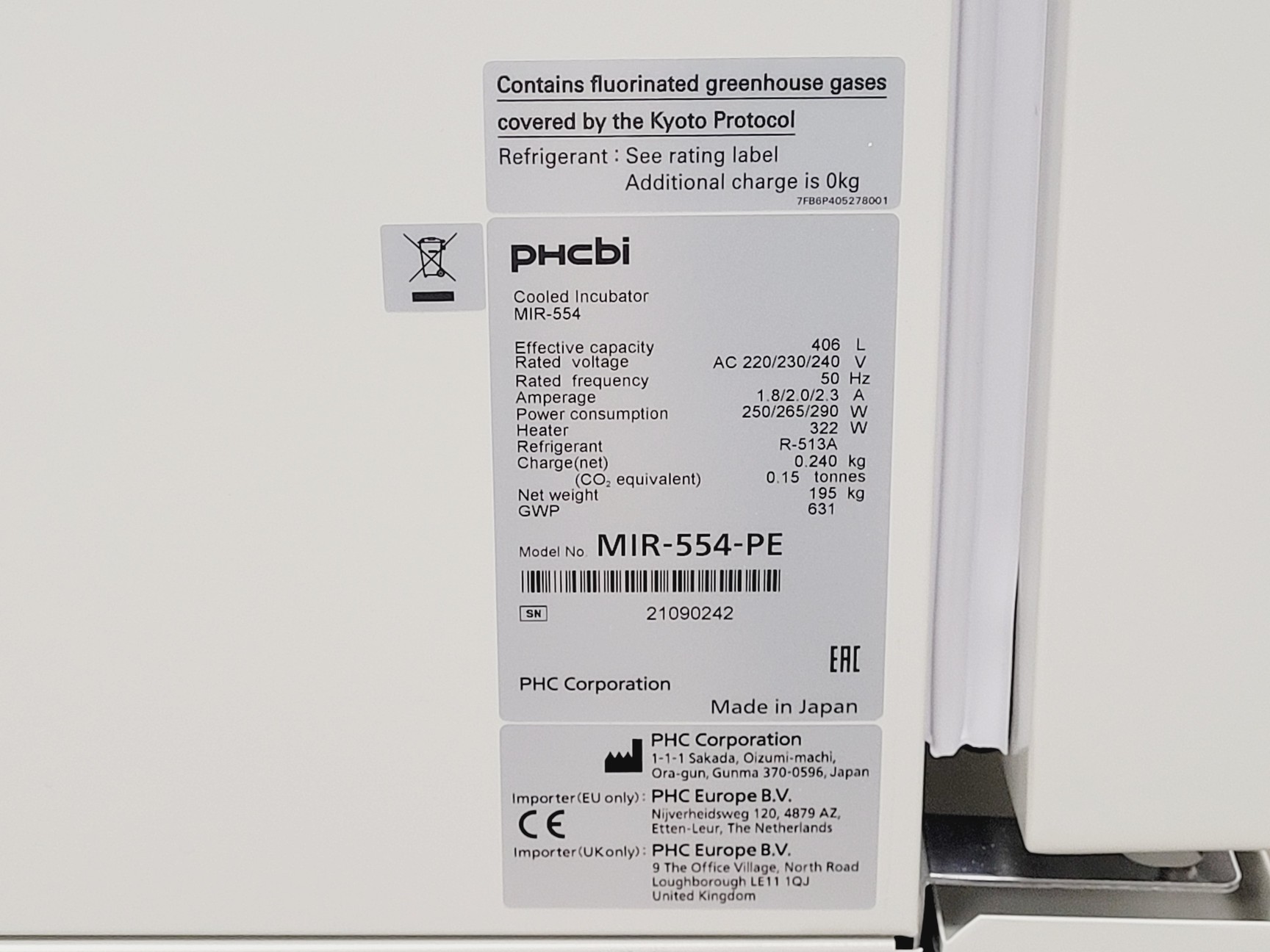 Image of PHCBI MIR-554-PE Cooled Incubator