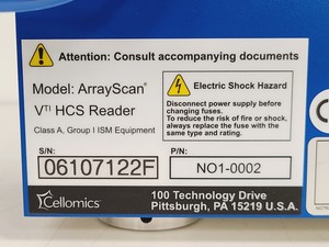 Thumbnail image of Thermo Fisher Cellomics ArrayScan VTI HCS Reader with Live Cell Module