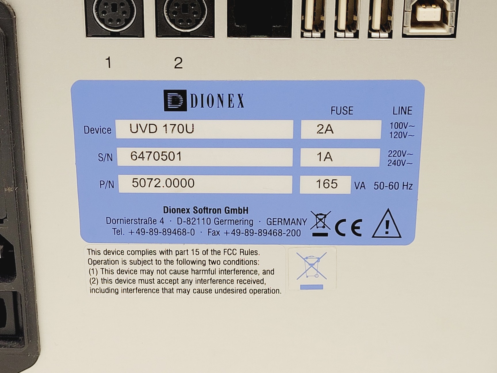 Image of Thermo Fisher Dionex HPLC System, ICS-3000, UVD 170U, FC-144,ICS-5000 