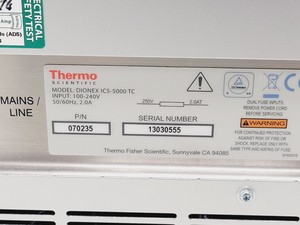 Thumbnail image of Thermo Fisher Dionex HPLC System, ICS-3000, UVD 170U, FC-144,ICS-5000 