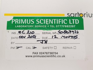 Thumbnail image of Sartorius MC 120 P Analytical Balance Lab 