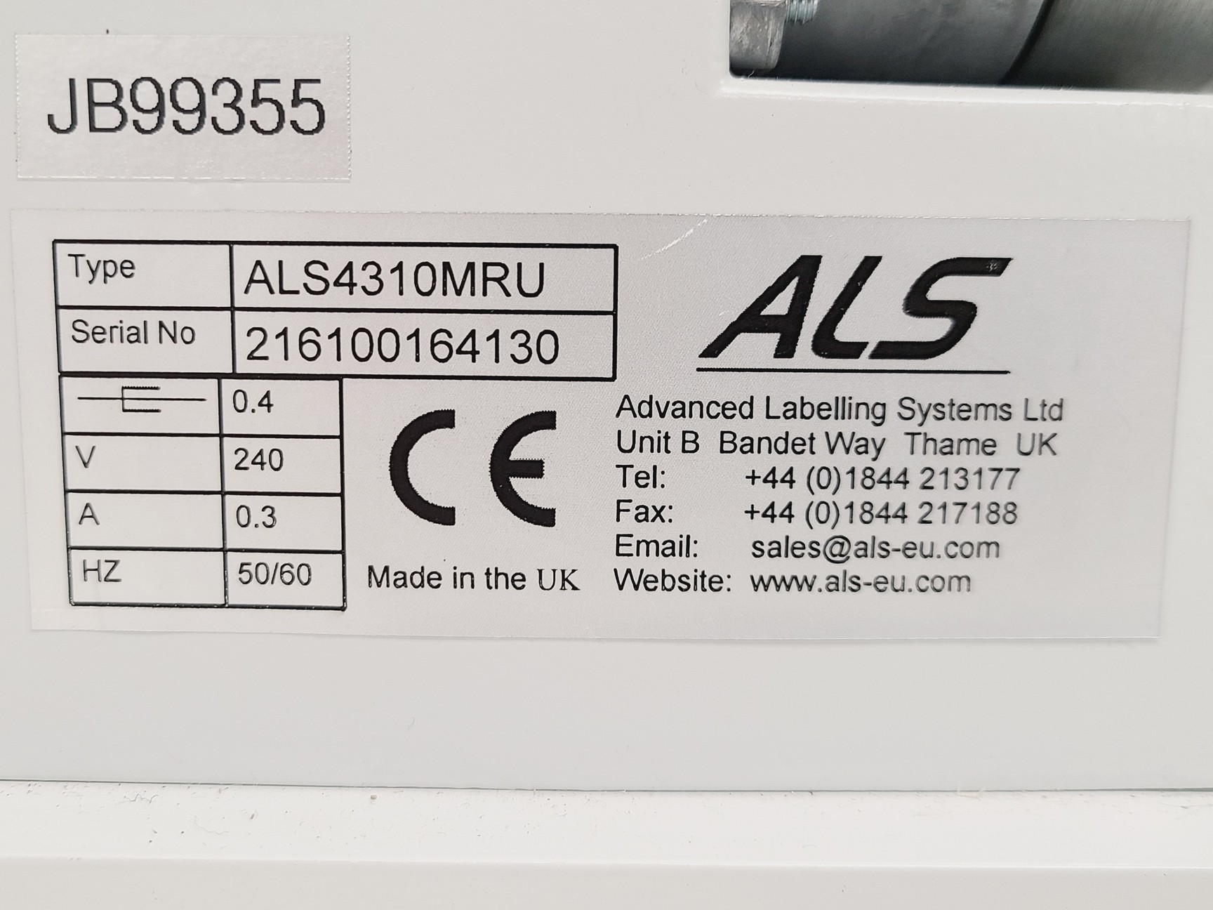 Image of Automatic Label Applier Multi-Roller Unit Model ALS4310MRU 