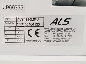 Thumbnail image of Automatic Label Applier Multi-Roller Unit Model ALS4310MRU 