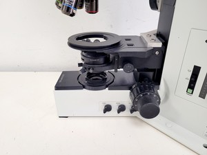 Thumbnail image of Olympus BX60F5 Microscope w/ 4 x Objectives 5/10/20/50x LMPlanFl UMPlanFl Lab